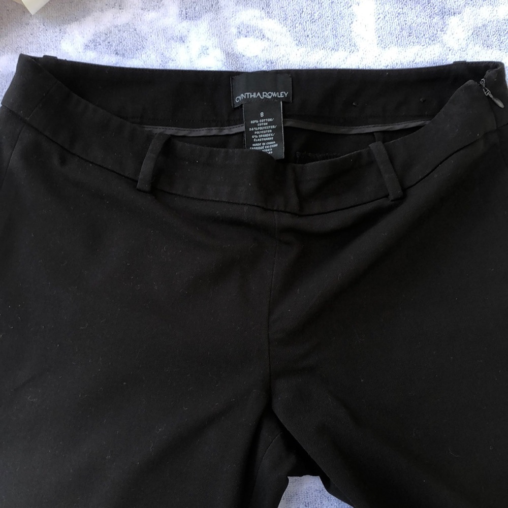 Cynthia Rowley black stretch pants